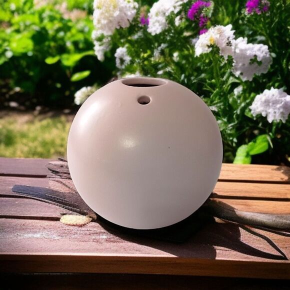 Ikea Ceramic Bud Vase Ikebana Blush Pink Round Ball Gradvis Geometric Modern - Picture 10 of 16